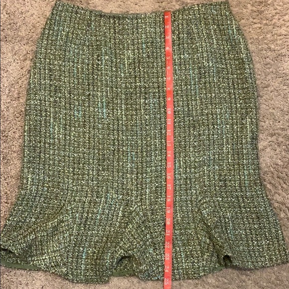Sage green tweed tulip skirt - Picture 5 of 5
